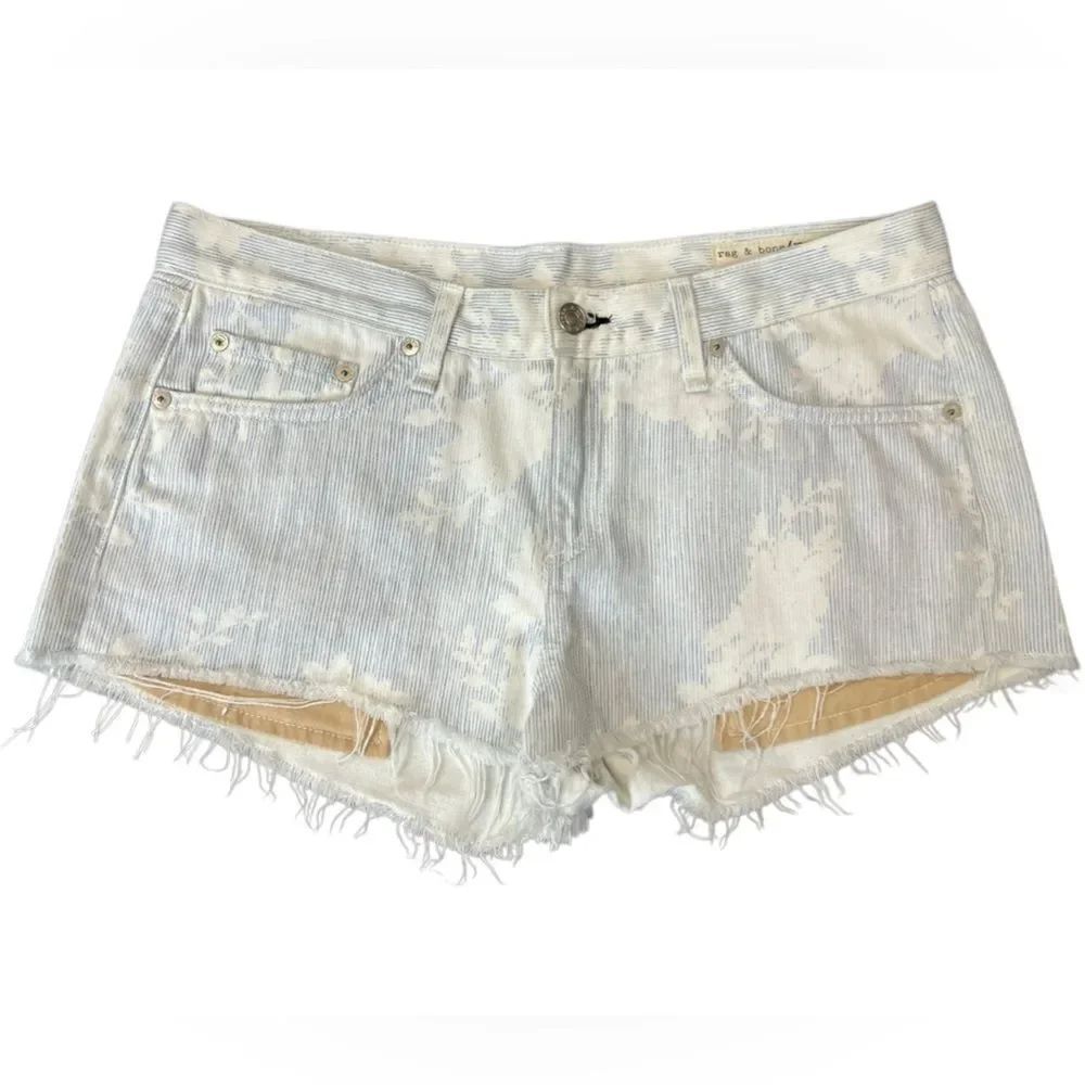 Rag & Bone KAHUNA PRINT CUT OFF Denim SHORT Size 29